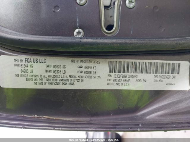 1C3CDFBB6FD301073 Dodge DART SXT