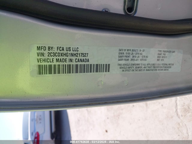 2C3CDXHG1NH217527 Dodge Charger