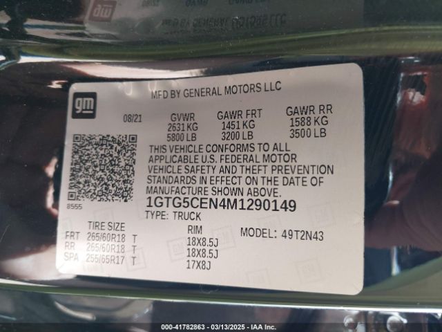 1GTG5CEN4M1290149 GMC Canyon 2wd  Short Box Elevation