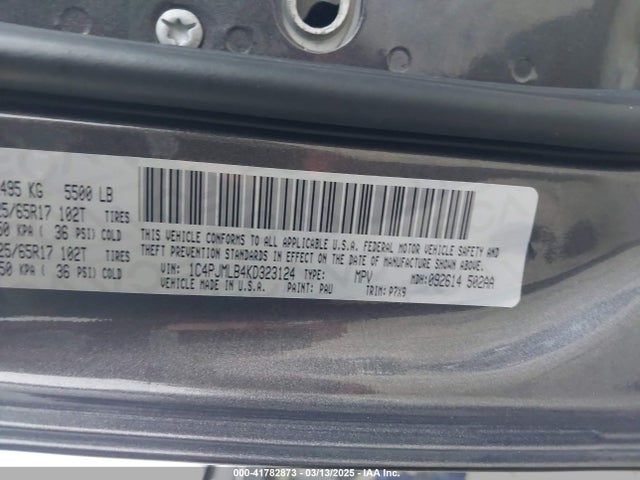 1C4PJMLB4KD323124 Jeep Cherokee Latitude Plus 4x4