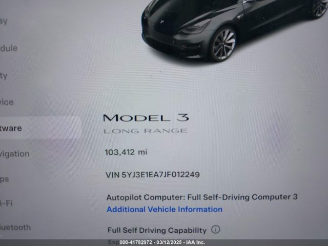 5YJ3E1EA7JF012249 Tesla Model 3 Long Range/mid Range