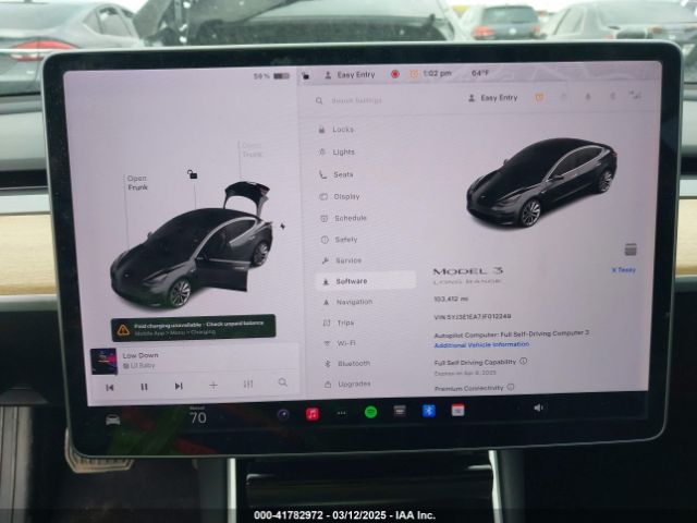 5YJ3E1EA7JF012249 Tesla Model 3 Long Range/mid Range