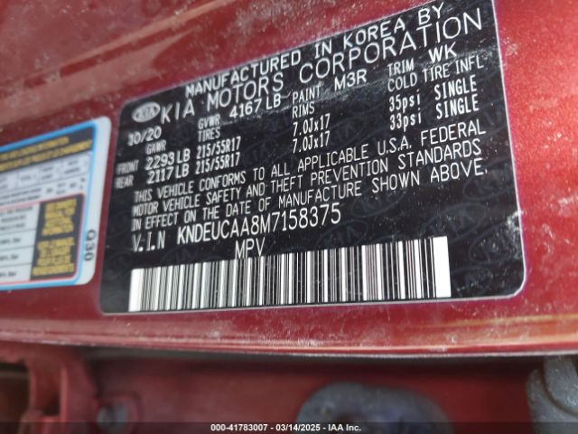 KNDEUCAA8M7158375 KIA SELTOS S