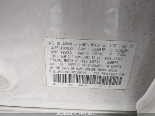 2008 ACURA TSX JH4CL96838C009046 Photo 8