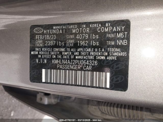 KMHLN4AJ2PU064326 Hyundai Elantra Hybrid Limited