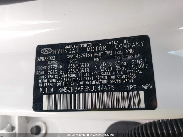Hyundai Tucson N Line 2022 KM8JF3AE5NU144475 Image 9