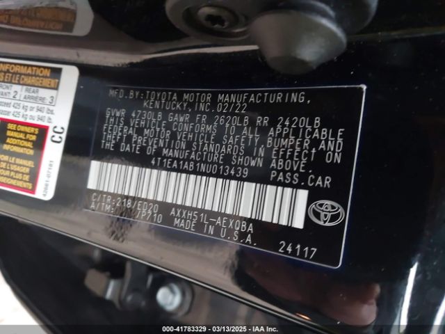 2022 TOYOTA AVALON 4T1EA1AB1NU013439 Photo 8