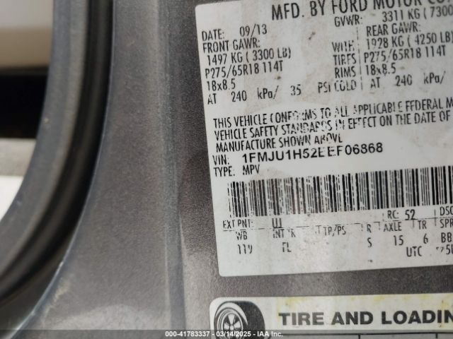 1FMJU1H52EEF06868 Ford Expedition Xlt