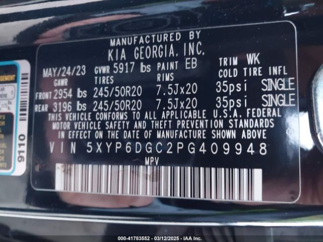 5XYP6DGC2PG409948 KIA Telluride S