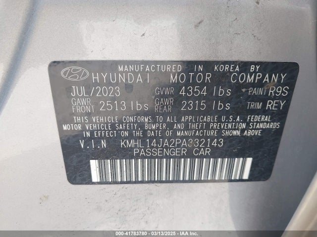 KMHL14JA2PA332143 Hyundai SONATA SEL