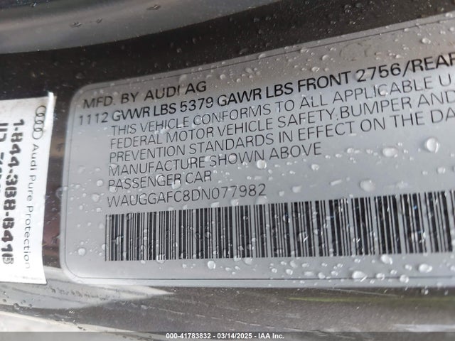 2013 AUDI A6 WAUGGAFC8DN077982 Photo 8