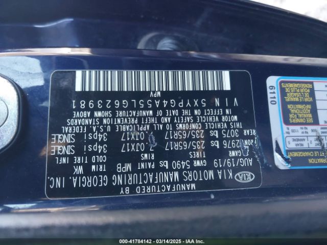 2020 KIA SORENTO 5XYPG4A55LG623981 Photo 8