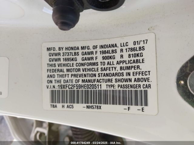 19XFC2F59HE020511 Honda Civic Lx