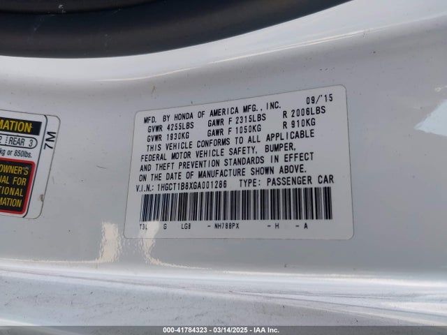 1HGCT1B8XGA001286 Honda Accord Ex-l
