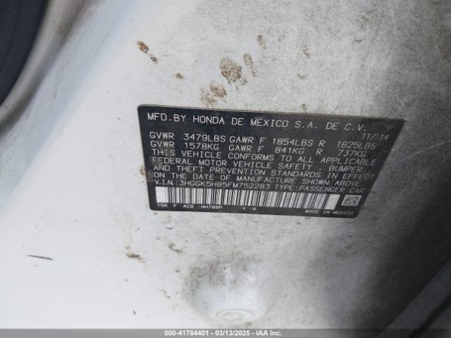 3HGGK5H85FM752283 Honda Fit Ex/ex-l
