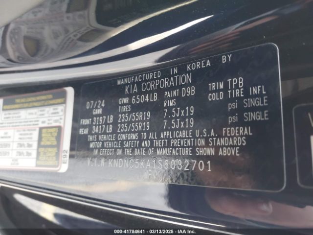 KNDNC5KA1S6032701 KIA Carnival Mpv Hybrid Ex