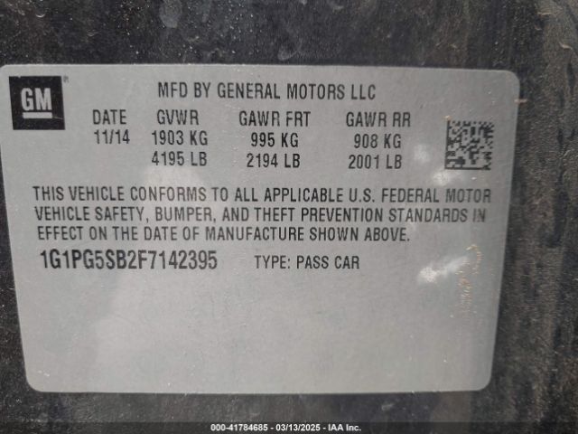 1G1PG5SB2F7142395 Chevrolet CRUZE LTZ