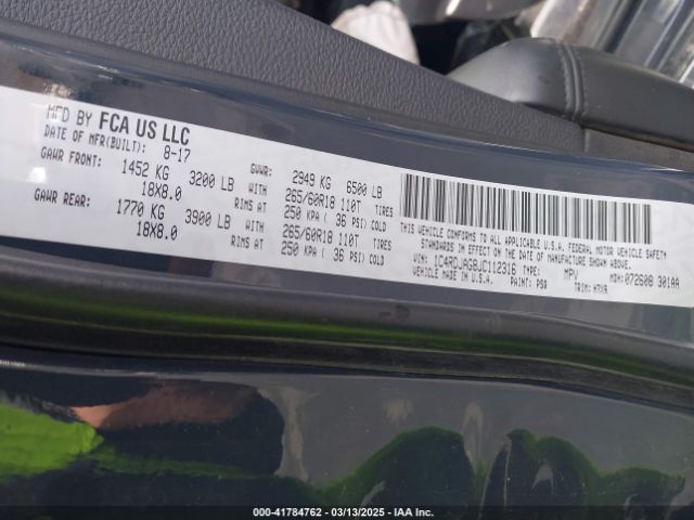 1C4RDJAG8JC112316 Dodge Durango Sxt Awd