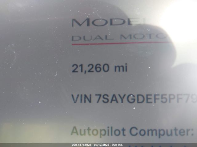 7SAYGDEF5PF795483 Tesla Model Y Performance Dual Motor All-wheel Drive