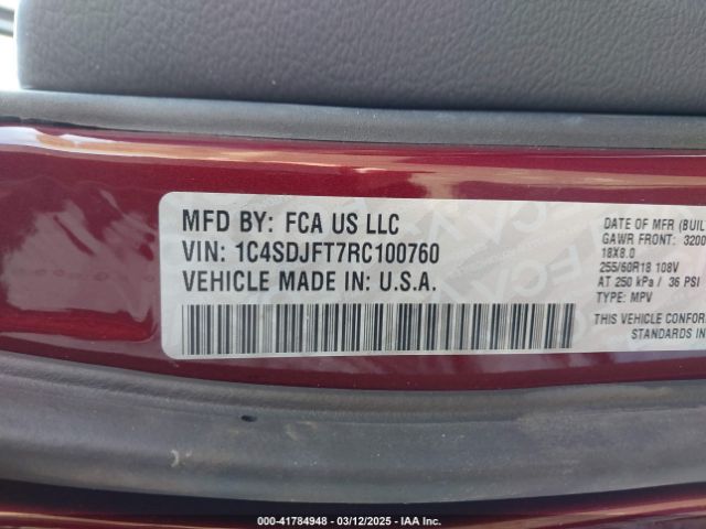 2024 DODGE DURANGO 1C4SDJFT7RC100760 Photo 8