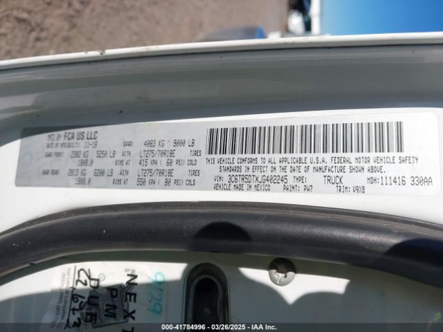3C6TR5DTXJG402245 RAM 2500 Slt  4x4 6'4 Box