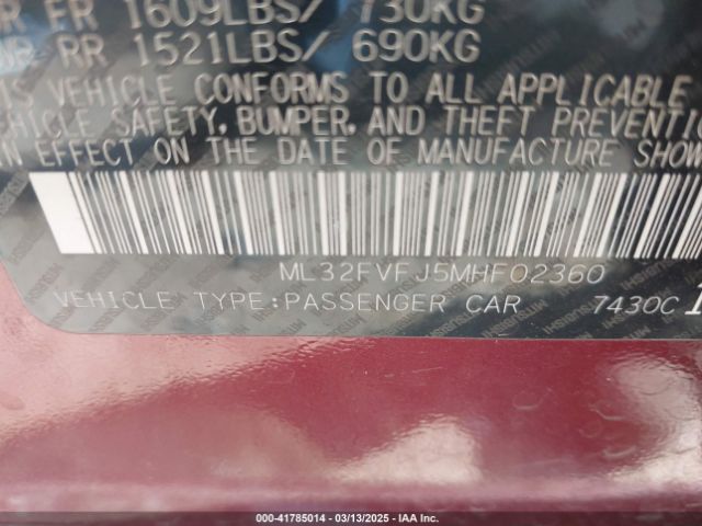 2021 MITSUBISHI MIRAGE G4 ML32FVFJ5MHF02360 Photo 8