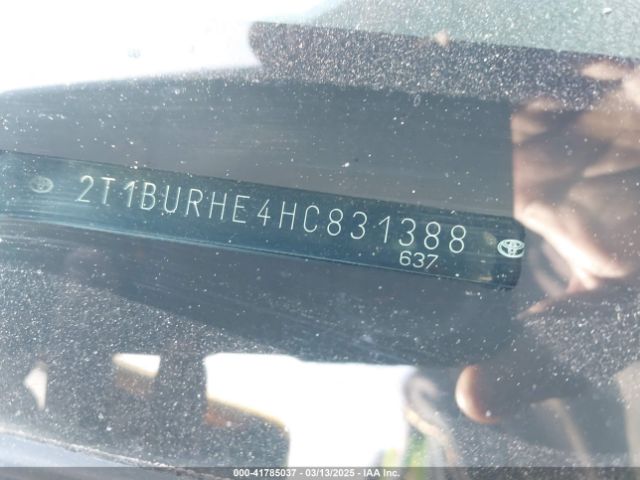 2T1BURHE4HC831388 Toyota COROLLA LE