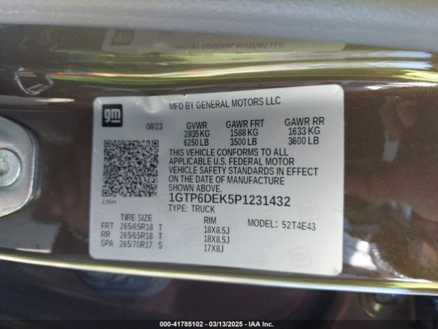 1GTP6DEK5P1231432 GMC Canyon 4wd  Short Box At4