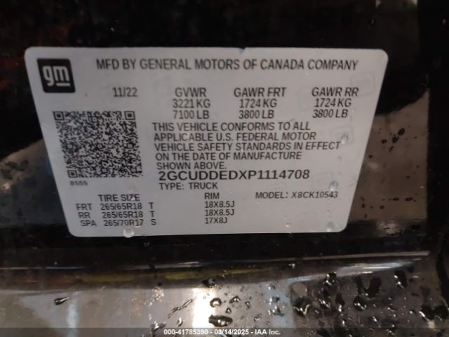 2023 CHEVROLET SILVERADO 1500 2GCUDDEDXP1114708 Photo 8