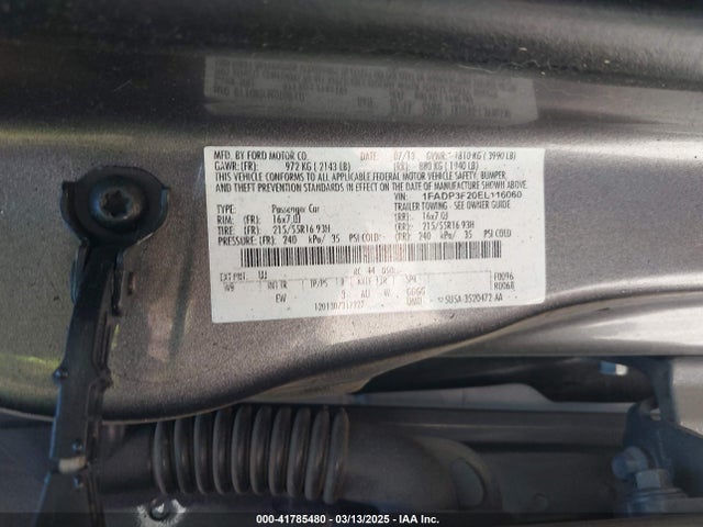 1FADP3F20EL116060 Ford FOCUS SE