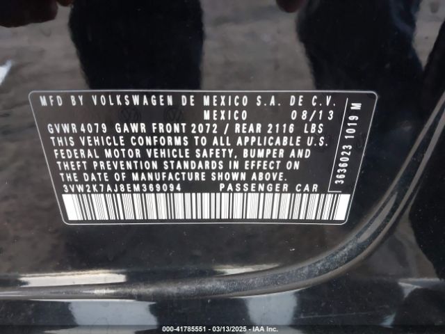3VW2K7AJ8EM369094 Volkswagen Jetta 2.0l S