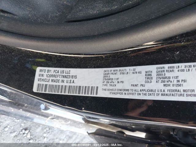 1C6RREFT7NN231815 RAM 1500 Lone Star  4x2 5'7 Box