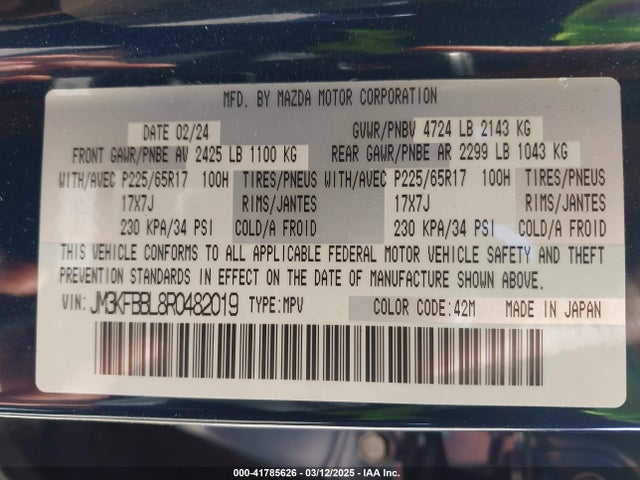 JM3KFBBL8R0482019 Mazda Cx-5 2.5 S Select