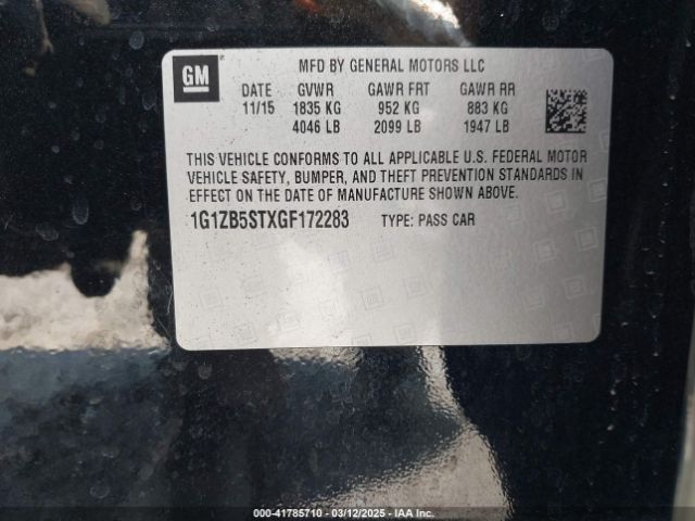 1G1ZB5STXGF172283 Chevrolet MALIBU LS