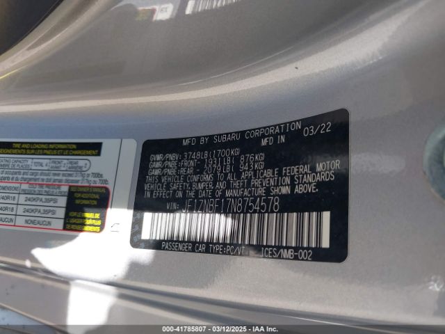 JF1ZNBF17N8754578 Toyota Gr86 Premium