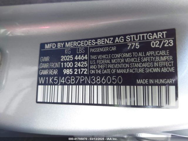 W1K5J4GB7PN386050 Mercedes-Benz Cla 250 Coupe