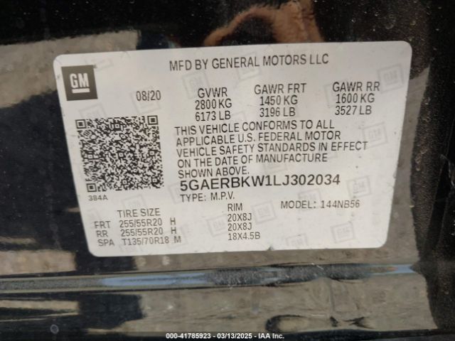 5GAERBKW1LJ302034 Buick Enclave Fwd Essence