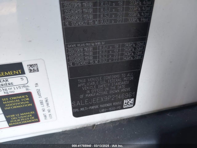 SALEJEEX9P2146961 Land Rover Defender 110 S