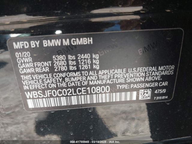 WBSJF0C02LCE10800 BMW M5 Competition