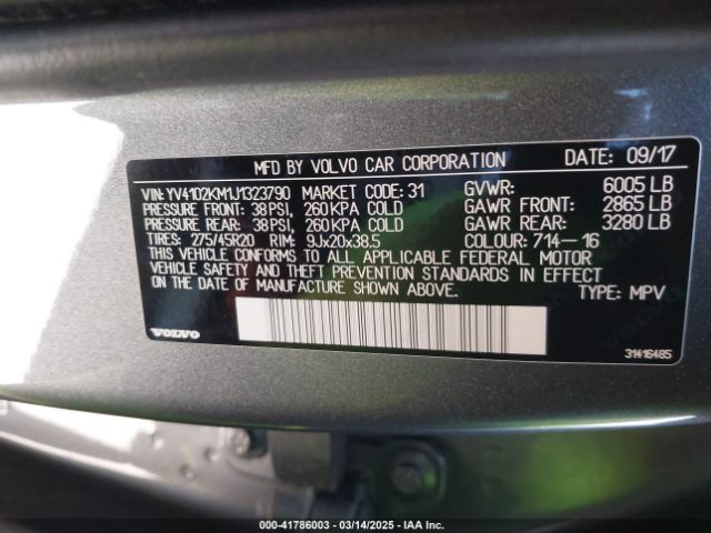 YV4102KM1J1323790 Volvo Xc90 T5 R-design 5p