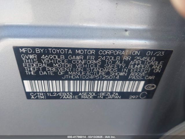 JTHDA1D24P5125014 Lexus IS 300