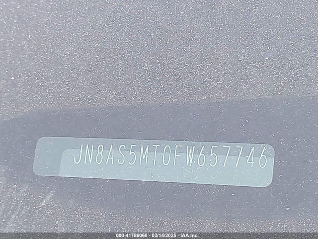 JN8AS5MT0FW657746 Nissan Rogue Select S
