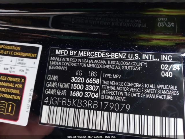 4JGFB5KB3RB179079 Mercedes-Benz Gle 450 4matic
