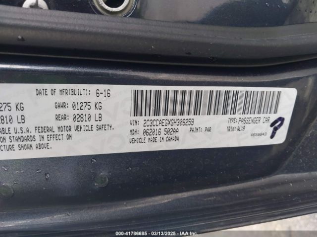 2C3CCAEGXGH306259 Chrysler 300C