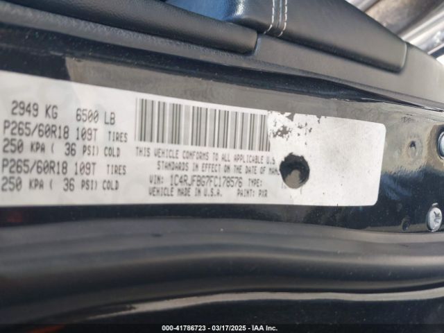 1C4RJFBG7FC178576 Jeep Grand Cherokee Limited