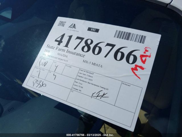 JM1NDAM74R0607619 Mazda Mx-5 Miata Rf Grand Touring