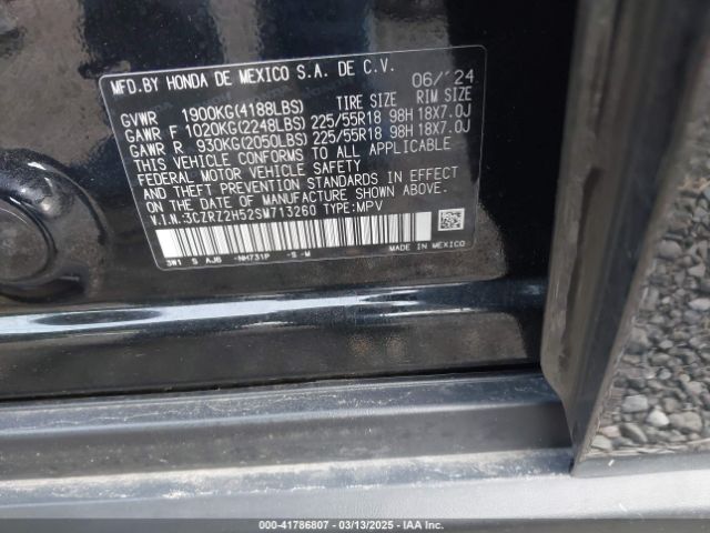 3CZRZ2H52SM713260 Honda Hr-v Awd Sport