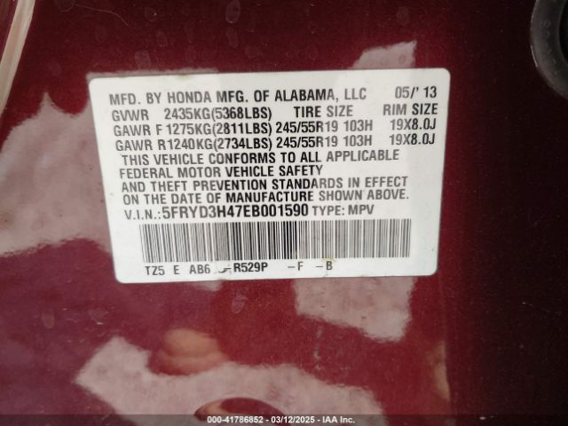 5FRYD3H47EB001590 Acura Mdx Technology Package