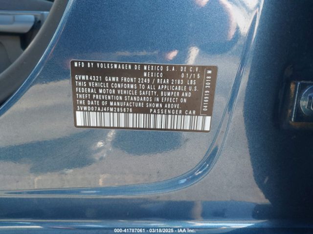 3VWD07AJ4FM285676 Volkswagen Jetta 1.8t Se