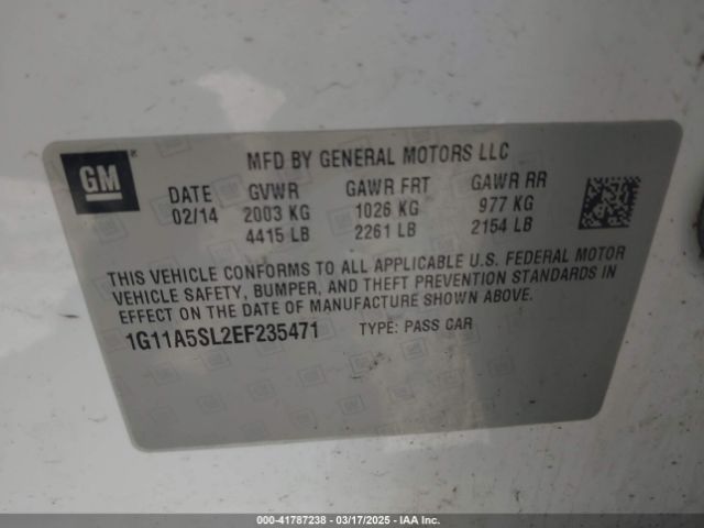 1G11A5SL2EF235471 Chevrolet Malibu 1fl